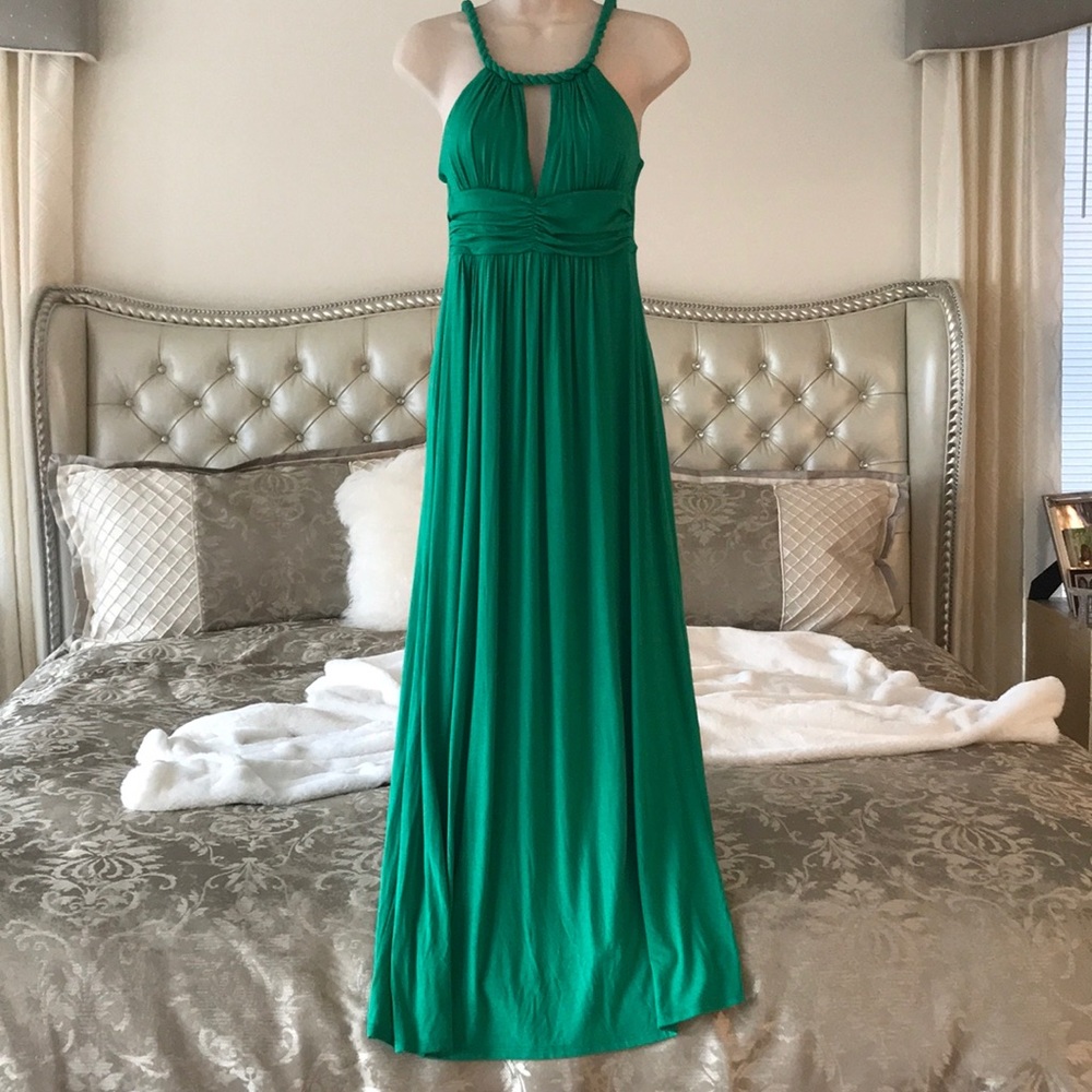 Arden B Rich Green Grecian Style Maxi